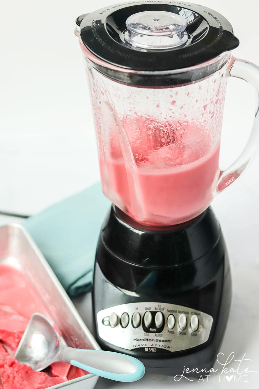 Raspberry Lemonade Sorbet recipe made with frozen raspberries or fresh