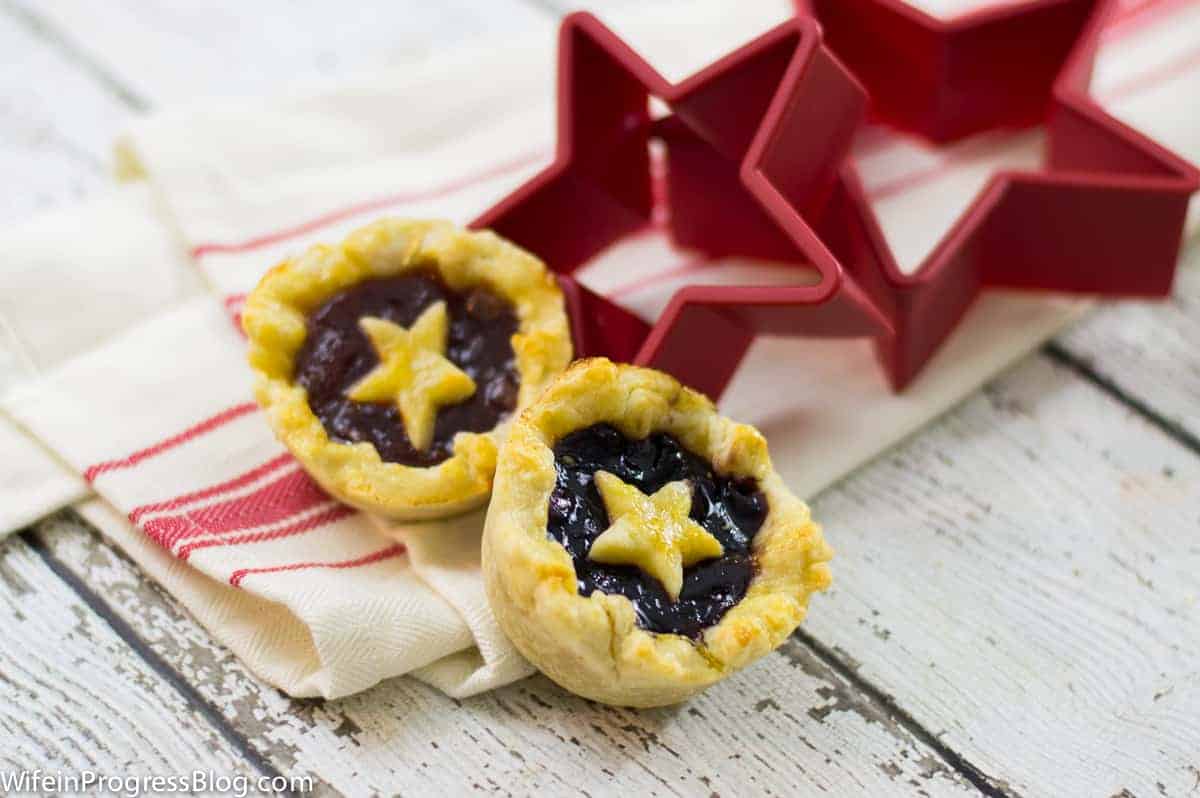 Jam Tarts made with a 5 minute pie crust
