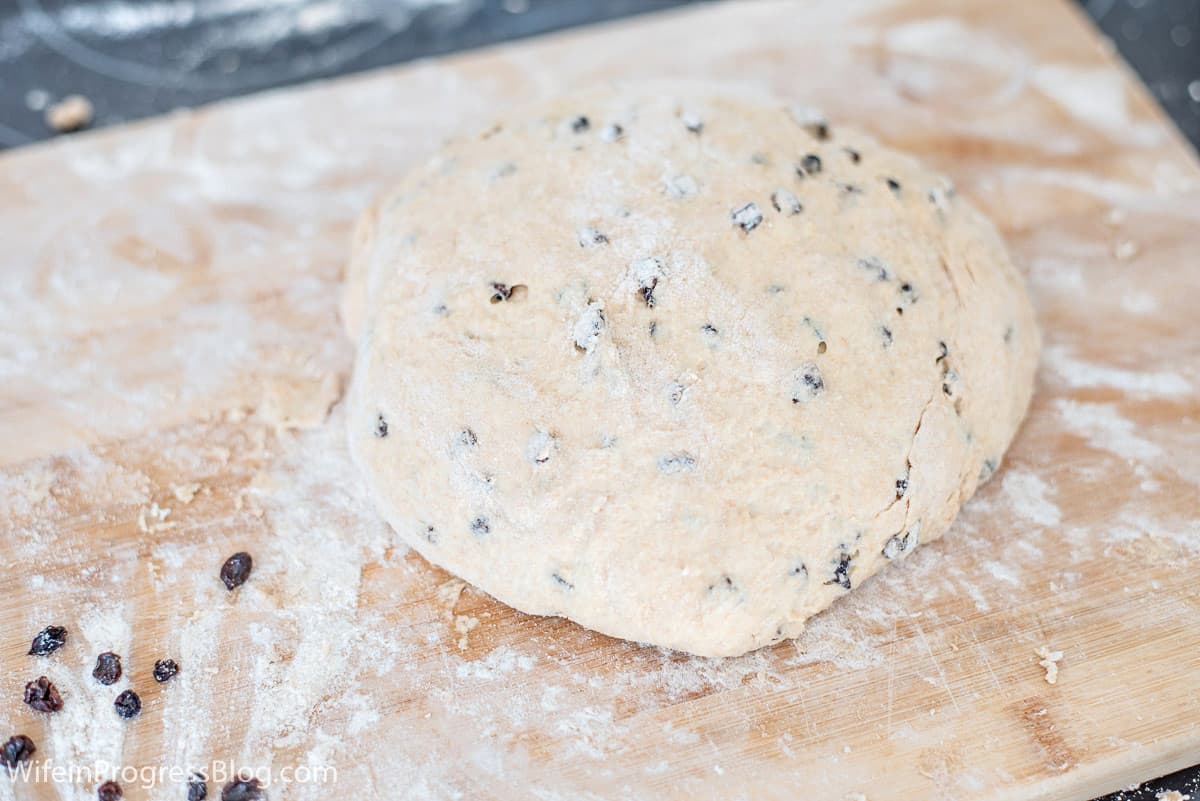What Irish soda bread dough should look like before baking