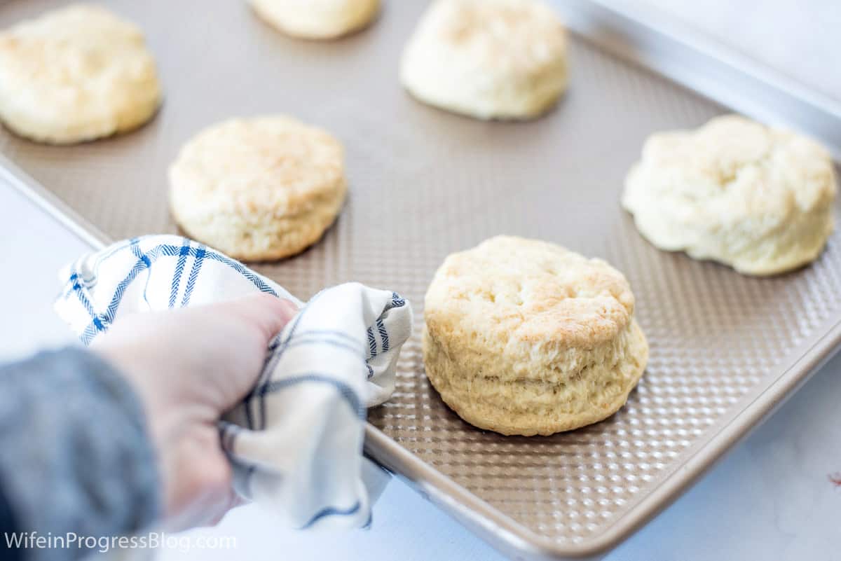 scones on a baking sheet