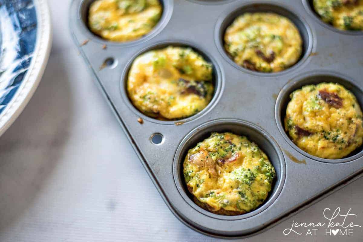 egg muffins in a pan