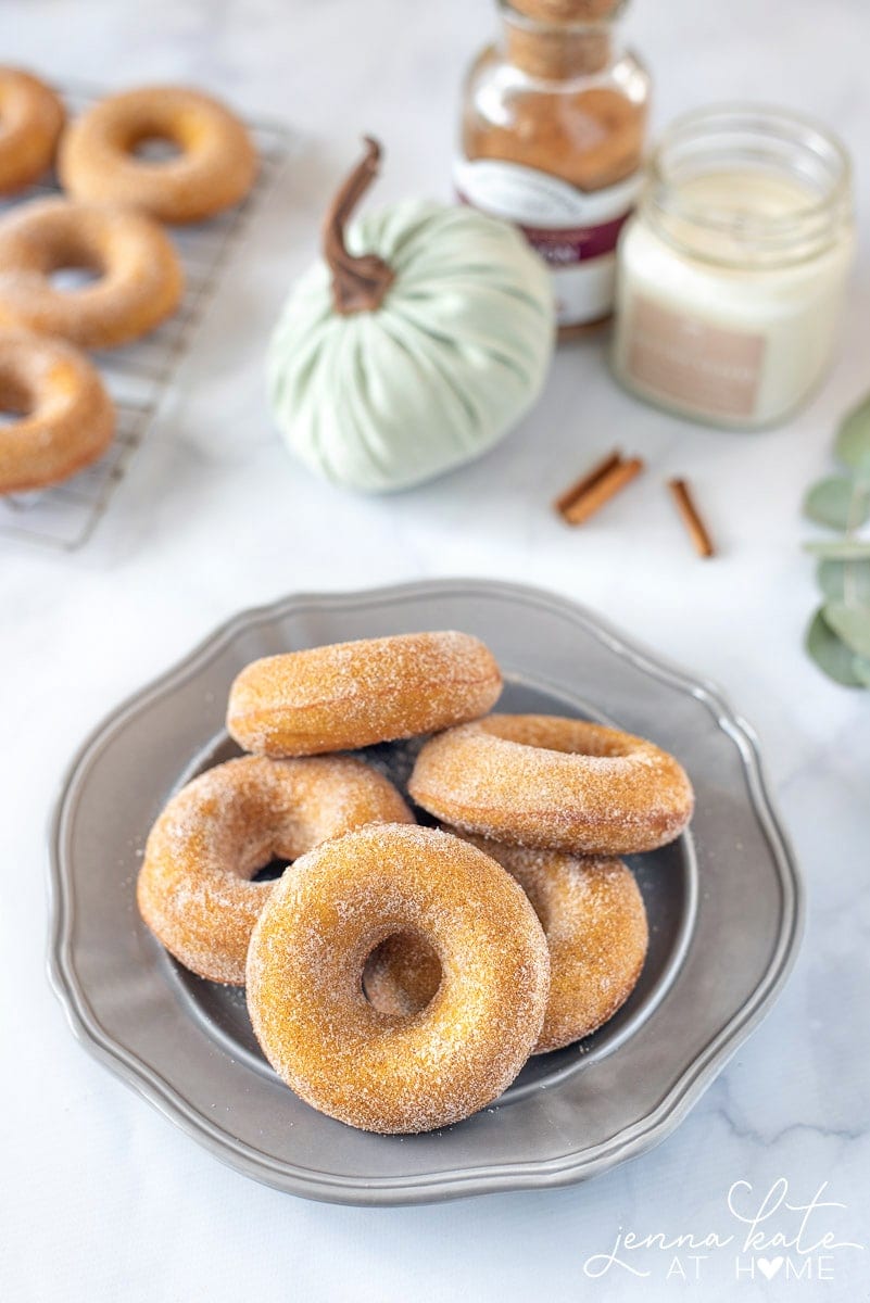 These easy pumpkin spice donuts are an easy fall breakfast recipe