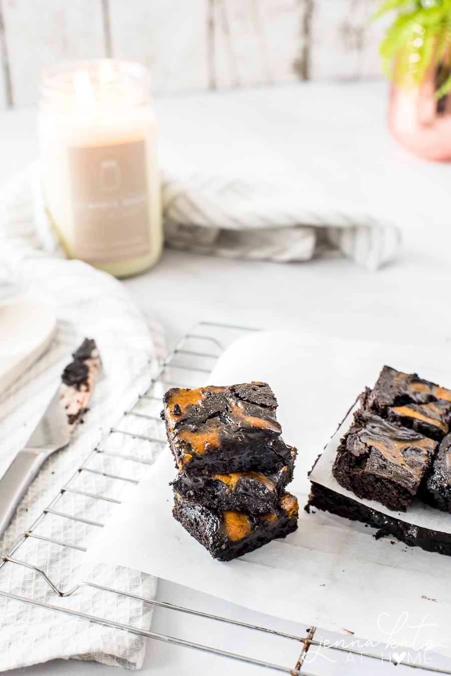 Chocolate and pumpkin brownies are the best fall dessert