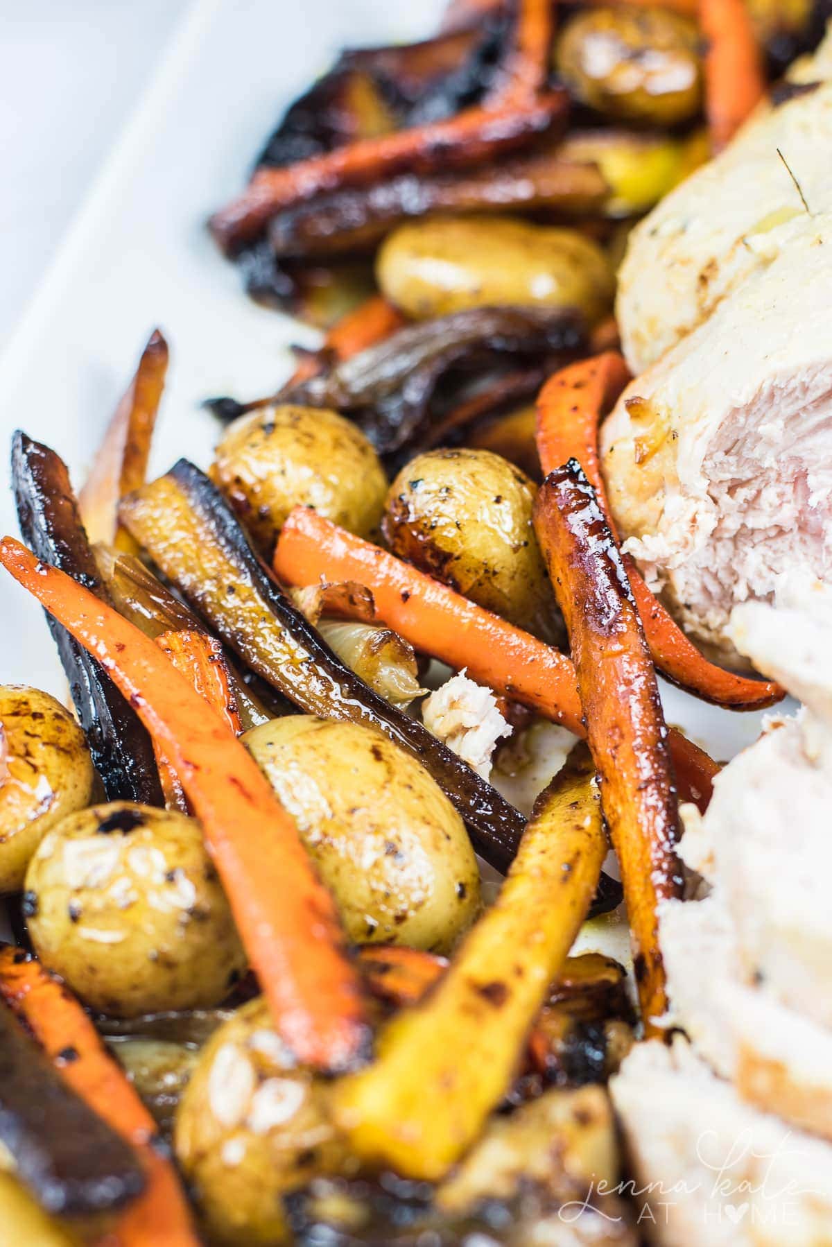 These roasted root vegetables are the perfect side to serve along a roasted turkey breast