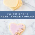 valentines heart shaped sugar cookies
