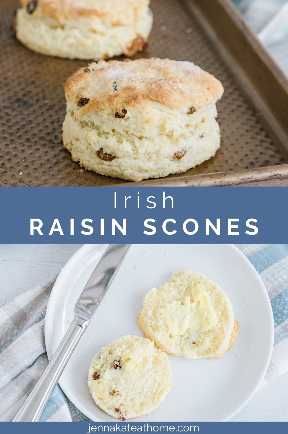 raisin scones pin image
