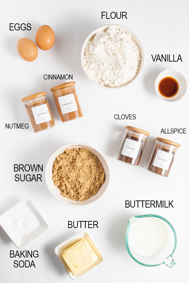 ingredients for old fashioned spice cake recipe