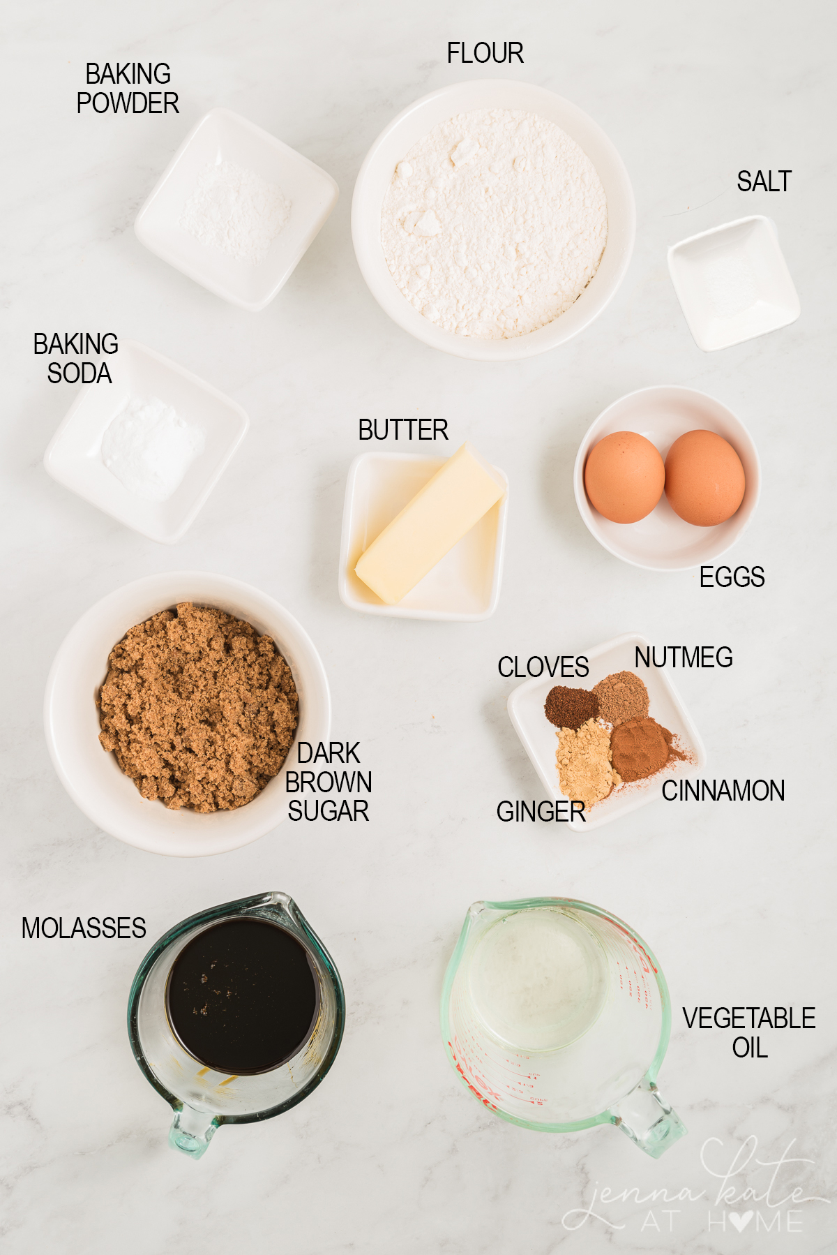 ingredients needed for gingerbread cupcake recipe