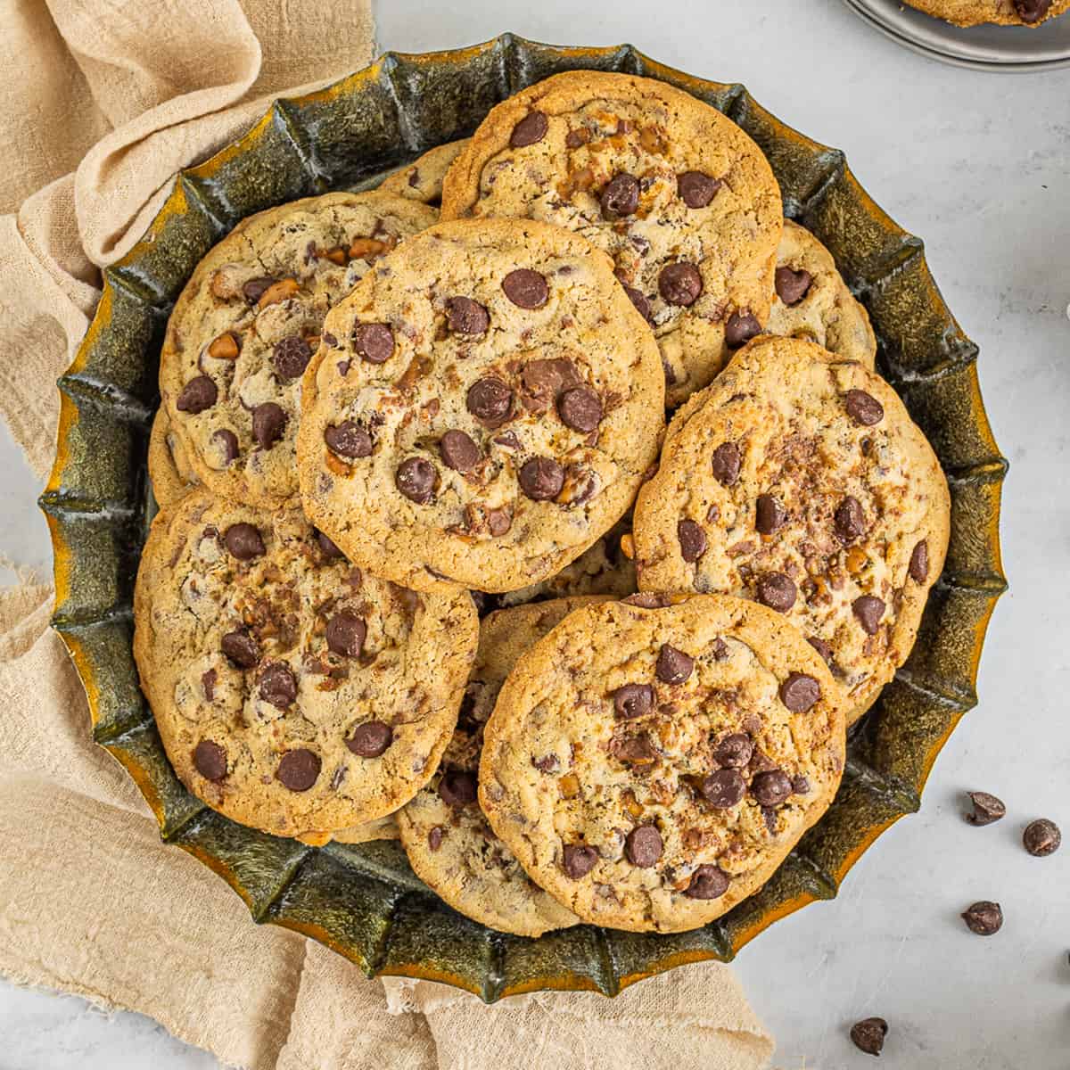 Chocolate Chip Cookies with Toffee Bits